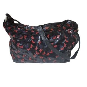 Bottega Veneta Black and Red Butterfly Shoulder Bag